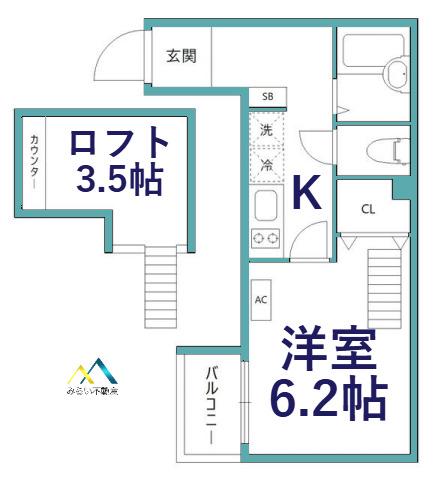 BCASA TSURUMI(1K/4階)の間取り写真