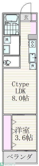 フォーサイト千葉寺(1LDK/1階)の間取り写真
