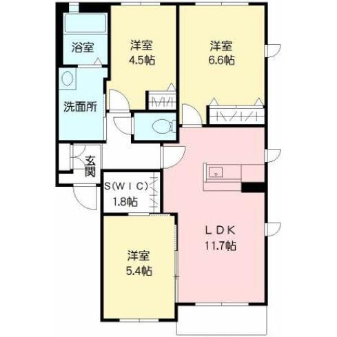 フォレストガーデン島崎(3SLDK/2階)の間取り写真