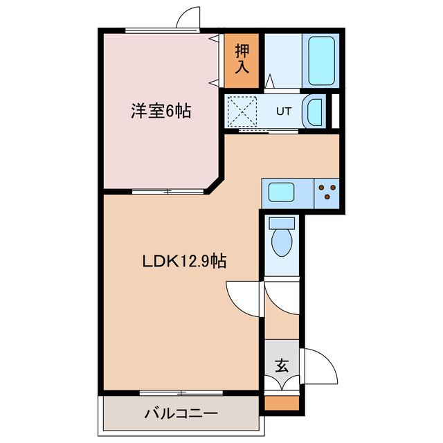 HUMMING ROADV(1LDK/1階)の間取り写真