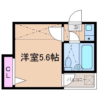 レオパレス綱島第5(1K/2階)の間取り写真