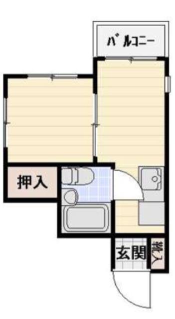 メゾンドノア大横町(1DK/2階)の間取り写真