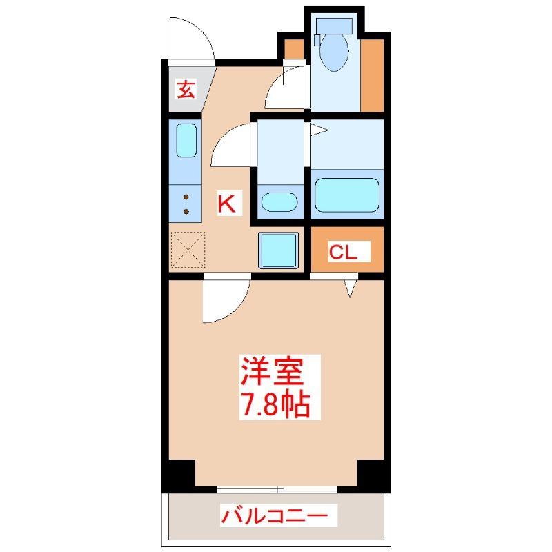 IRISSPIRA.BRIGHTマリーナ(1K/3階)の間取り写真