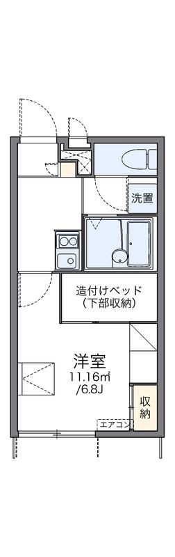 レオパレスエクセレンス(1K/1階)の間取り写真
