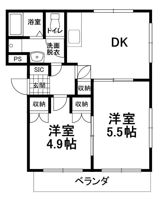 アネックス・グランチェスタ(2DK/1階)の間取り写真