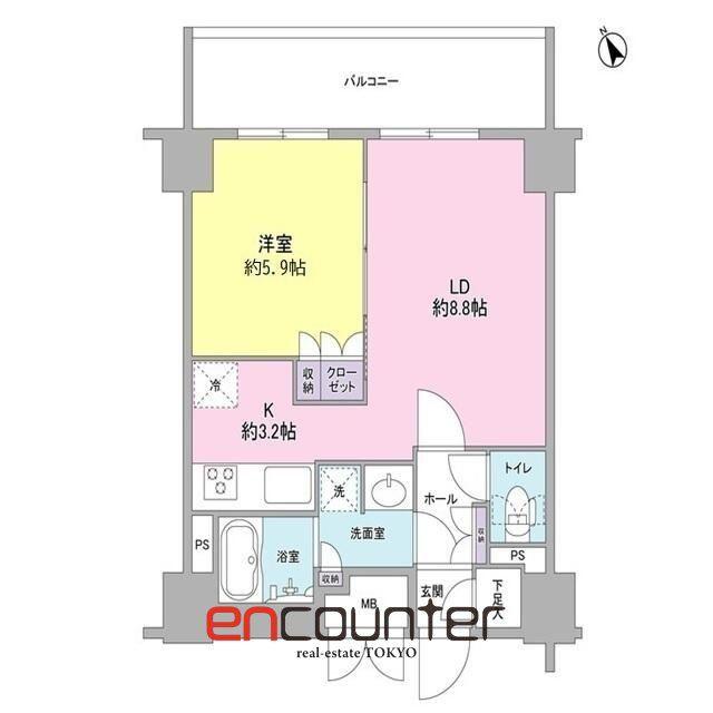 コンフォリア春日富坂(1LDK/11階)の間取り写真