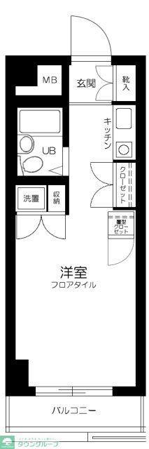 キャッスルマンション笹塚(1K/7階)の間取り写真