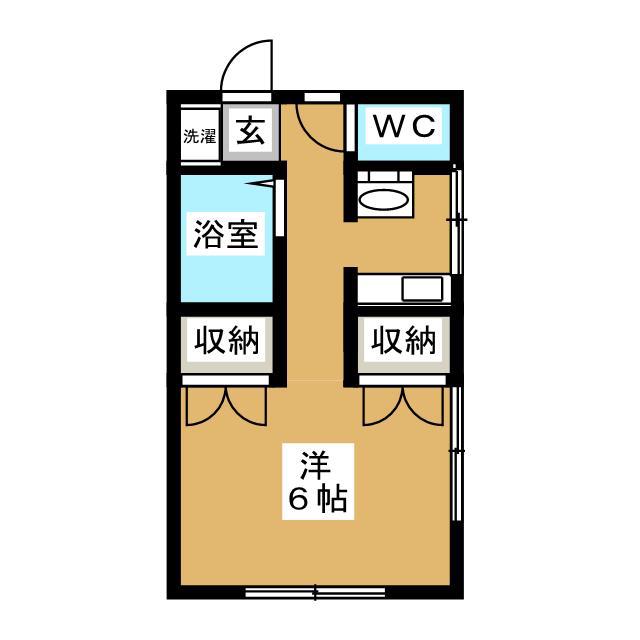 グリーンハイツ日野(ワンルーム/1階)の間取り写真