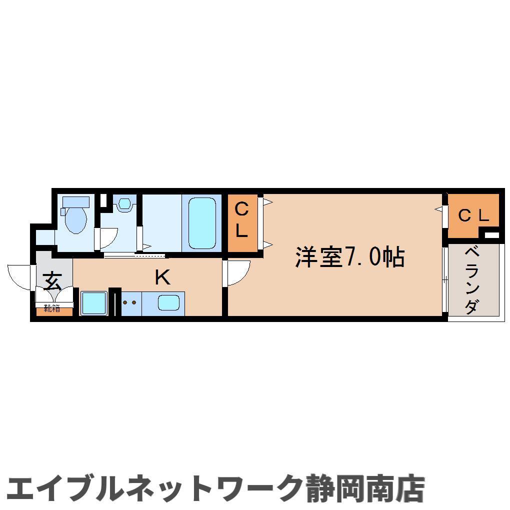 モデラート(1K/3階)の間取り写真