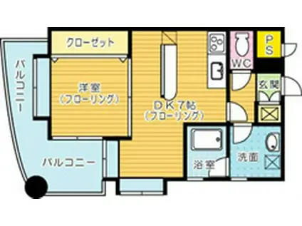 パワーズ117(1DK/5階)の間取り写真