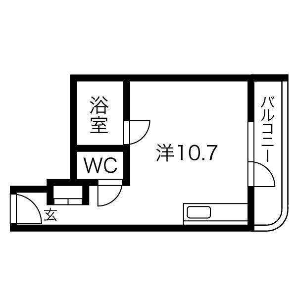 ソフィーアナルセ(ワンルーム/3階)の間取り写真