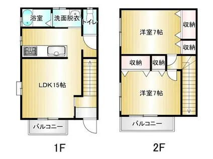 セトル大分(2LDK/1階)の間取り写真