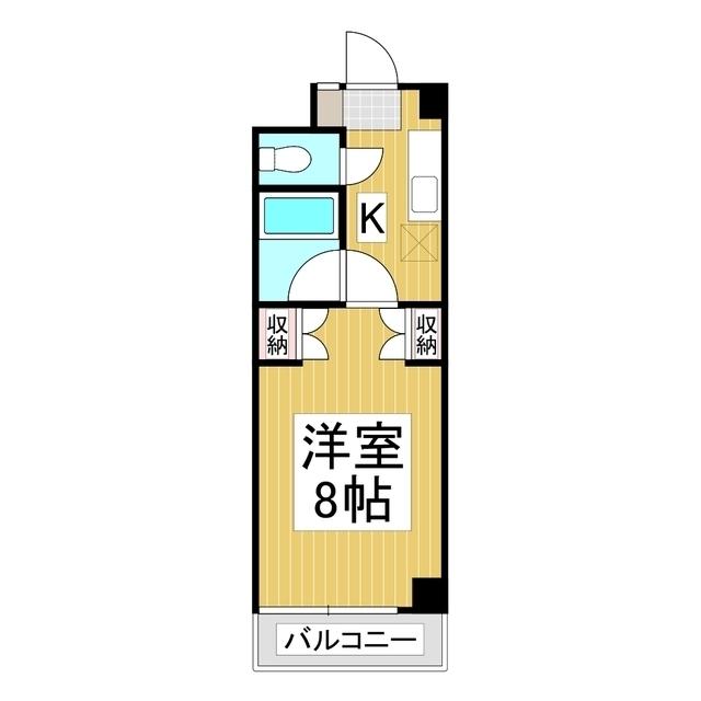 ウィング21(1K/3階)の間取り写真