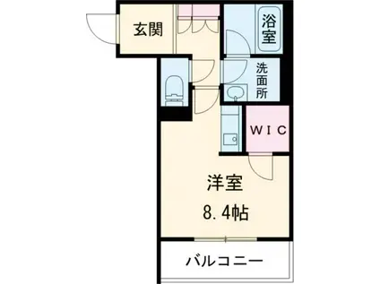 グレイスコート(ワンルーム/2階)の間取り写真