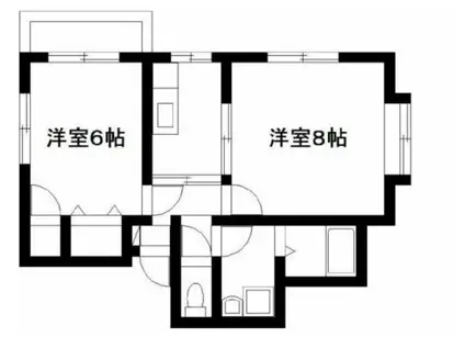 リバータウン松橋(1LDK/1階)の間取り写真