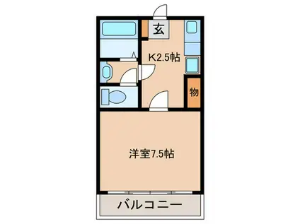 松口ビル(1K/3階)の間取り写真