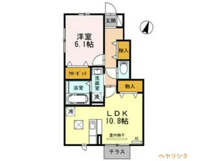 メゾン ブラック(1LDK/1階)の間取り写真