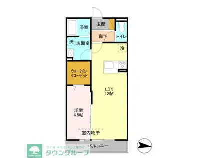 K-プレイス戸塚(1LDK/3階)の間取り写真