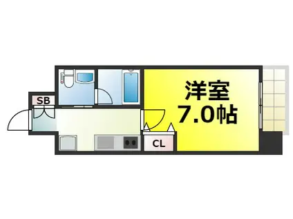 MARKS難波南(1K/2階)の間取り写真