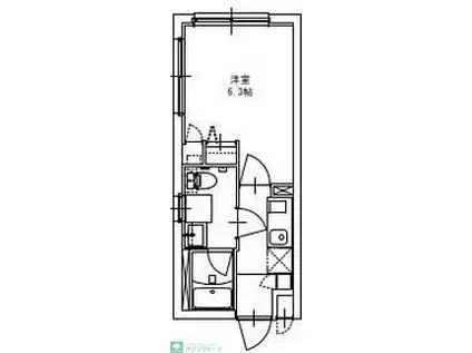 BARK LANE 学芸大学(1K/5階)の間取り写真