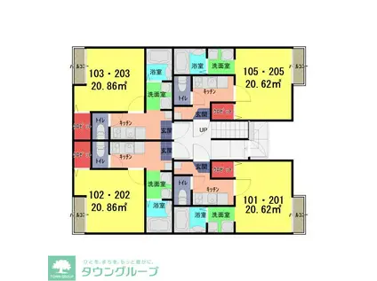 LE CHOCOLAT(1K/1階)の間取り写真