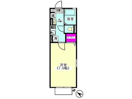 ENTOPIA(1K/1階)の間取り写真