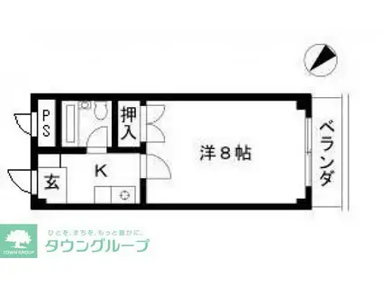 フォーブル・ユウ(1K/3階)の間取り写真