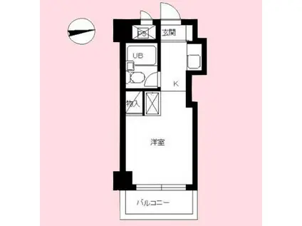 スカイコート 戸田公園(ワンルーム/3階)の間取り写真