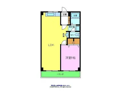 メゾンドタカ(1LDK/5階)の間取り写真