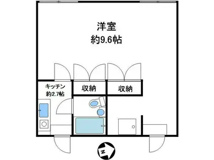 ワンルーム・KOYO(1K/2階)の間取り写真