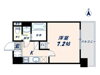 エムプラザ布施駅前参番館(1K/11階)の間取り写真