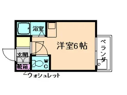 イーズマンションファイブ(ワンルーム/3階)の間取り写真