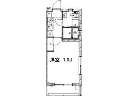 メゾン・ブルー(1K/1階)の間取り写真