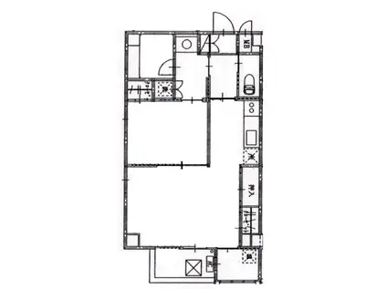 カーザ デル ソーレ(1LDK/3階)の間取り写真