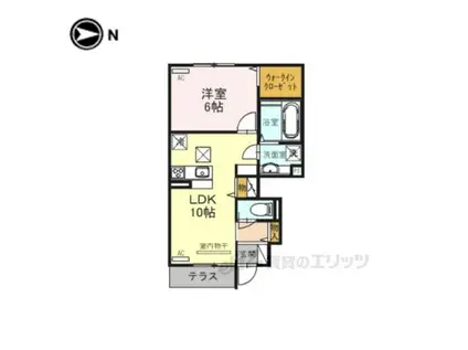 シャルムフルーレ2(1LDK/1階)の間取り写真