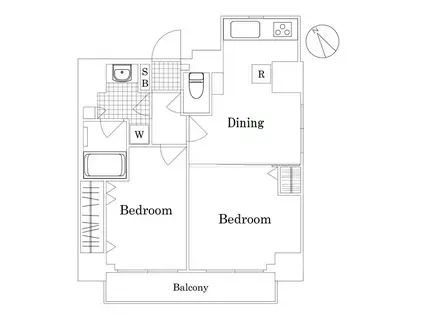 ザ・レジデンス・オブ・トーキョーH20 ステーションフロント(2DK/11階)の間取り写真
