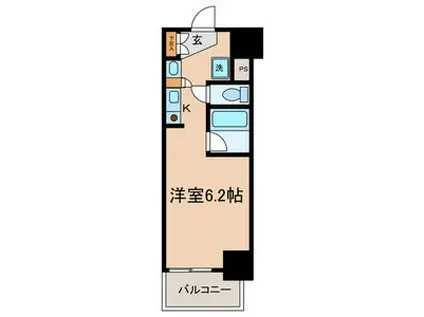 オルト春日井(ワンルーム/2階)の間取り写真