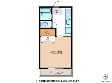 エステートイトウ(1K/1階)の間取り写真