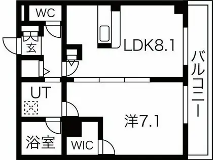 CASAFELIZ(1LDK/2階)の間取り写真