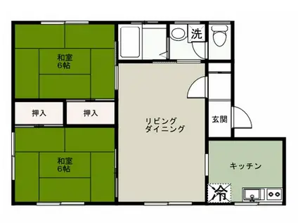 TSコーポ(2LDK/2階)の間取り写真