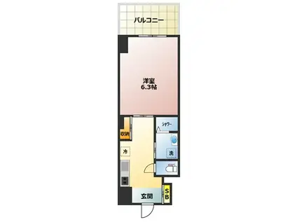 ミヤビヒルズ西池袋(1K/B1階)の間取り写真