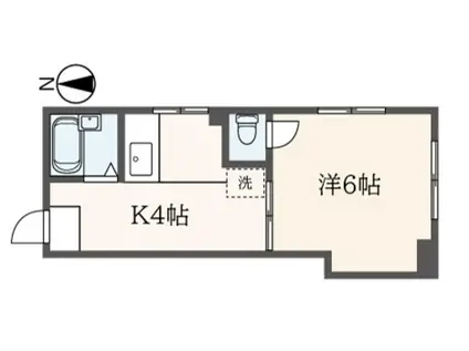 ダイヤ鶴ヶ峰コーポ(1K/1階)の間取り写真