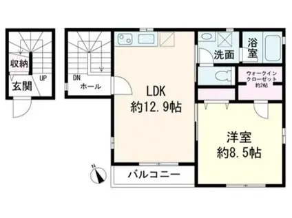 トスカーナコート(1LDK/1階)の間取り写真