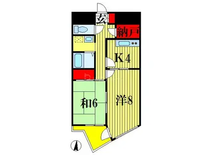 コーポリヴァーストン(2K/3階)の間取り写真