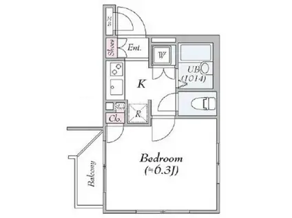 RISING PLACE板橋(1K/2階)の間取り写真