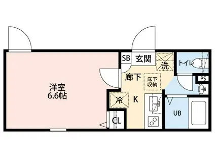 興野2丁目計画 B棟(1K/3階)の間取り写真