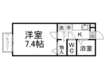 コーポ向日葵(1K/1階)の間取り写真