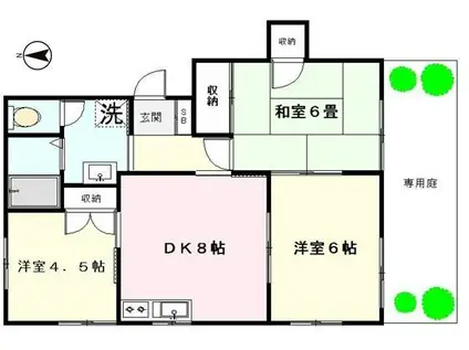 コリーヌ菊名(3DK/1階)の間取り写真