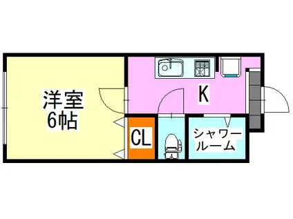 LA LUCE(1K/1階)の間取り写真