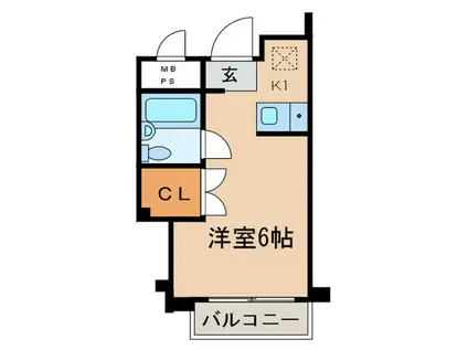 日神パレステージ代田橋(1K/1階)の間取り写真